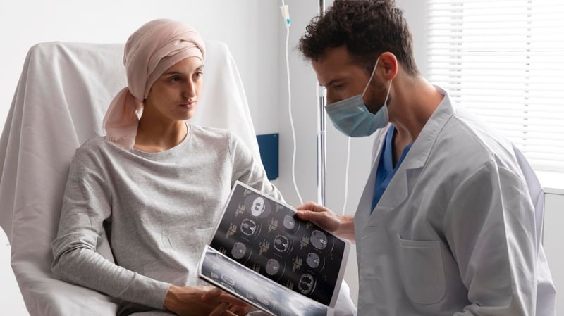 health assistant taking care of a female patient