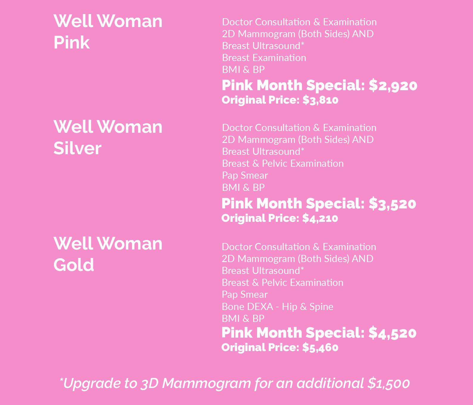 Breast Cancer Awareness Packages 2022 email