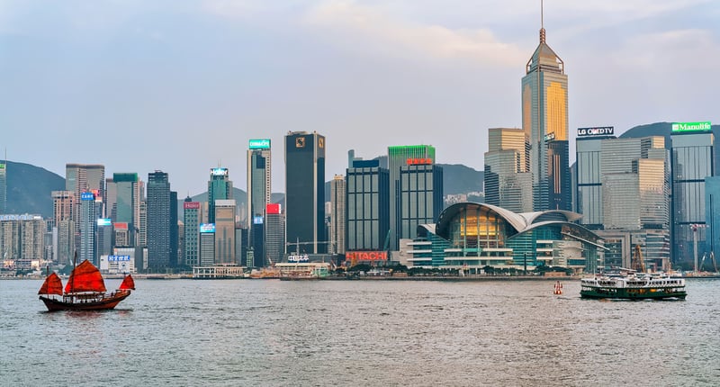 A cloudy day over Hong Kong