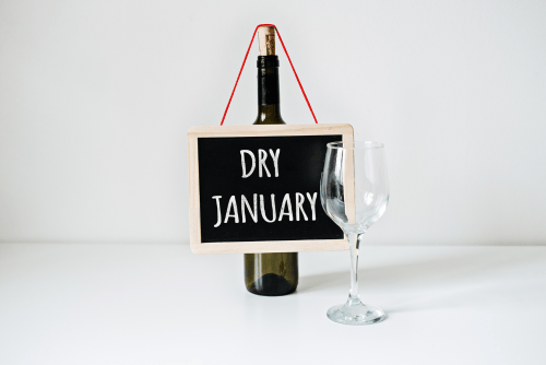 dry january empty glass