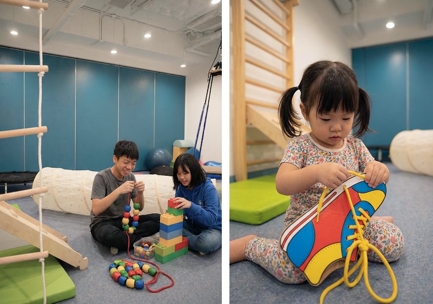 collage of kids playing with toys in the room