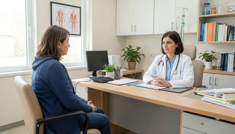 A-patient-with-depression-consults-doctor
