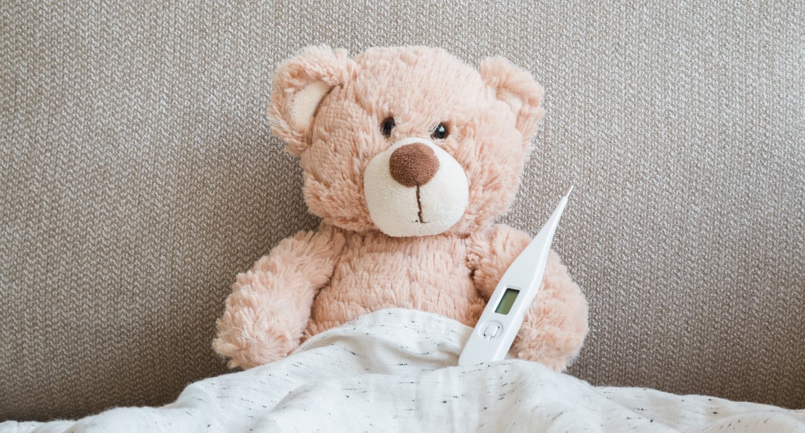 患感冒的小熊公仔