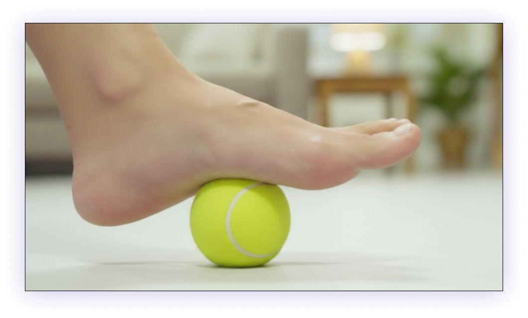 筋膜炎運動 - 足底滾球