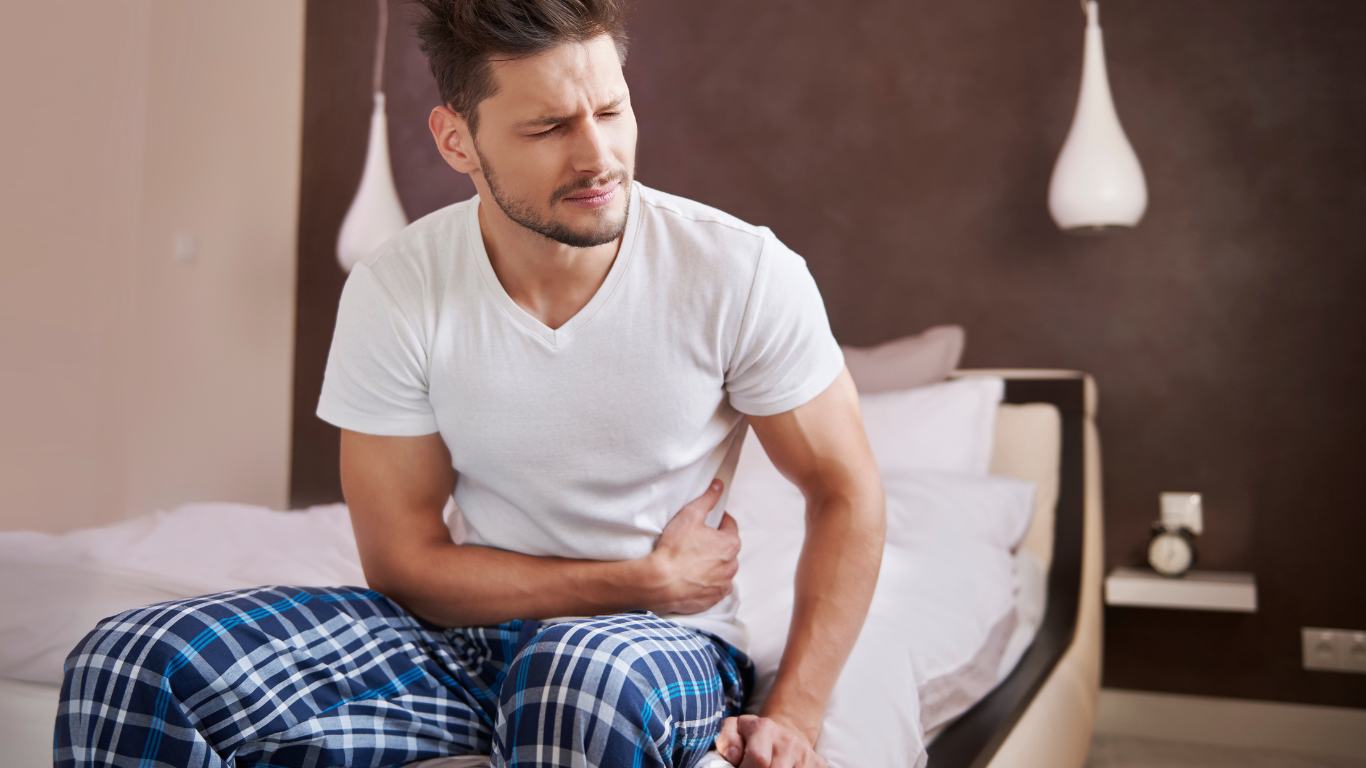 Men with abdominal pain pelvic pain 