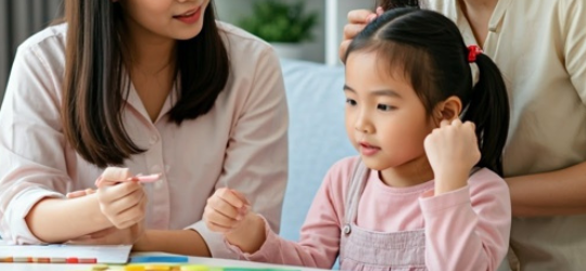 患有幼兒語言發展遲緩的女孩