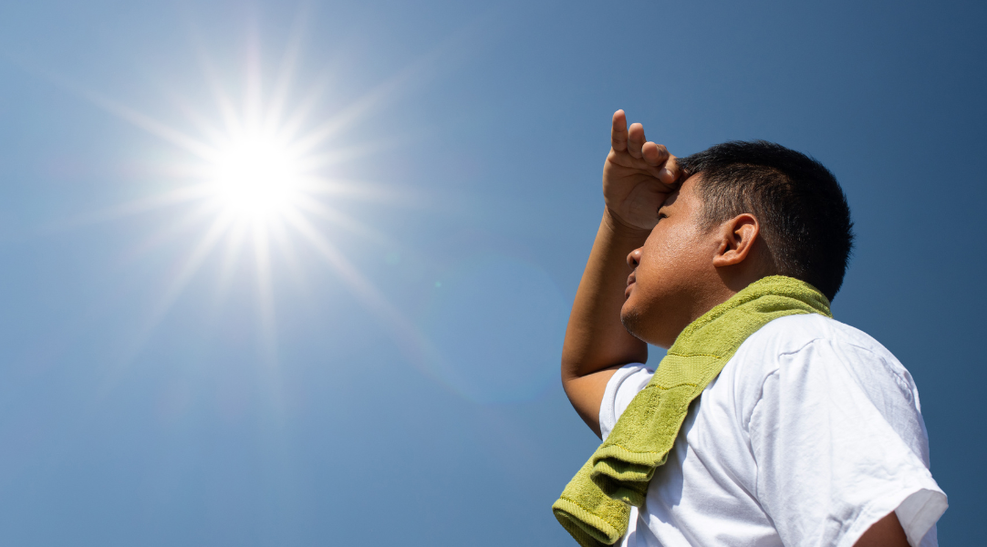 A man have heat stroke