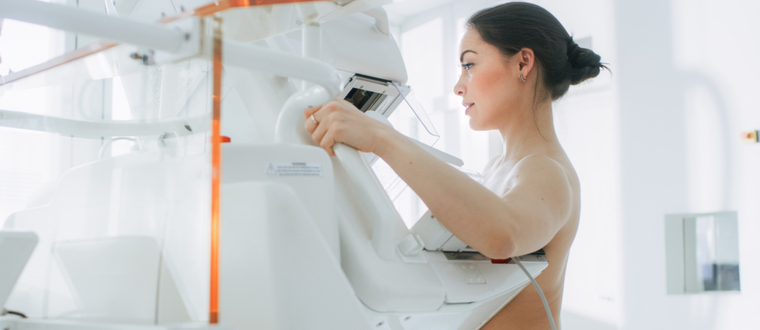 Women undergoing mammogram screening