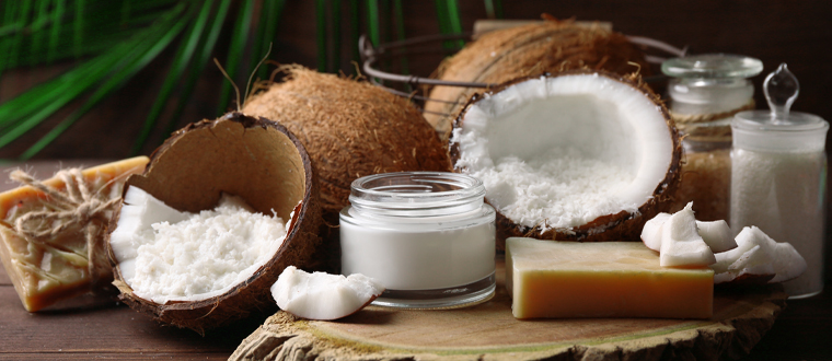 新鮮椰子和椰子油