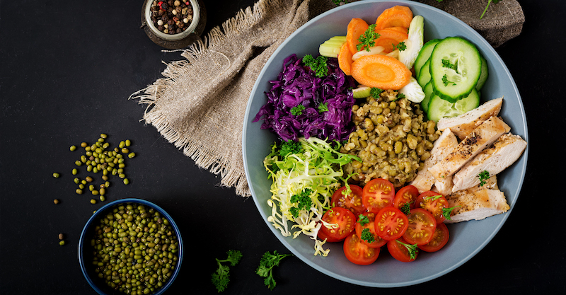 foods high in immunity in a bowl