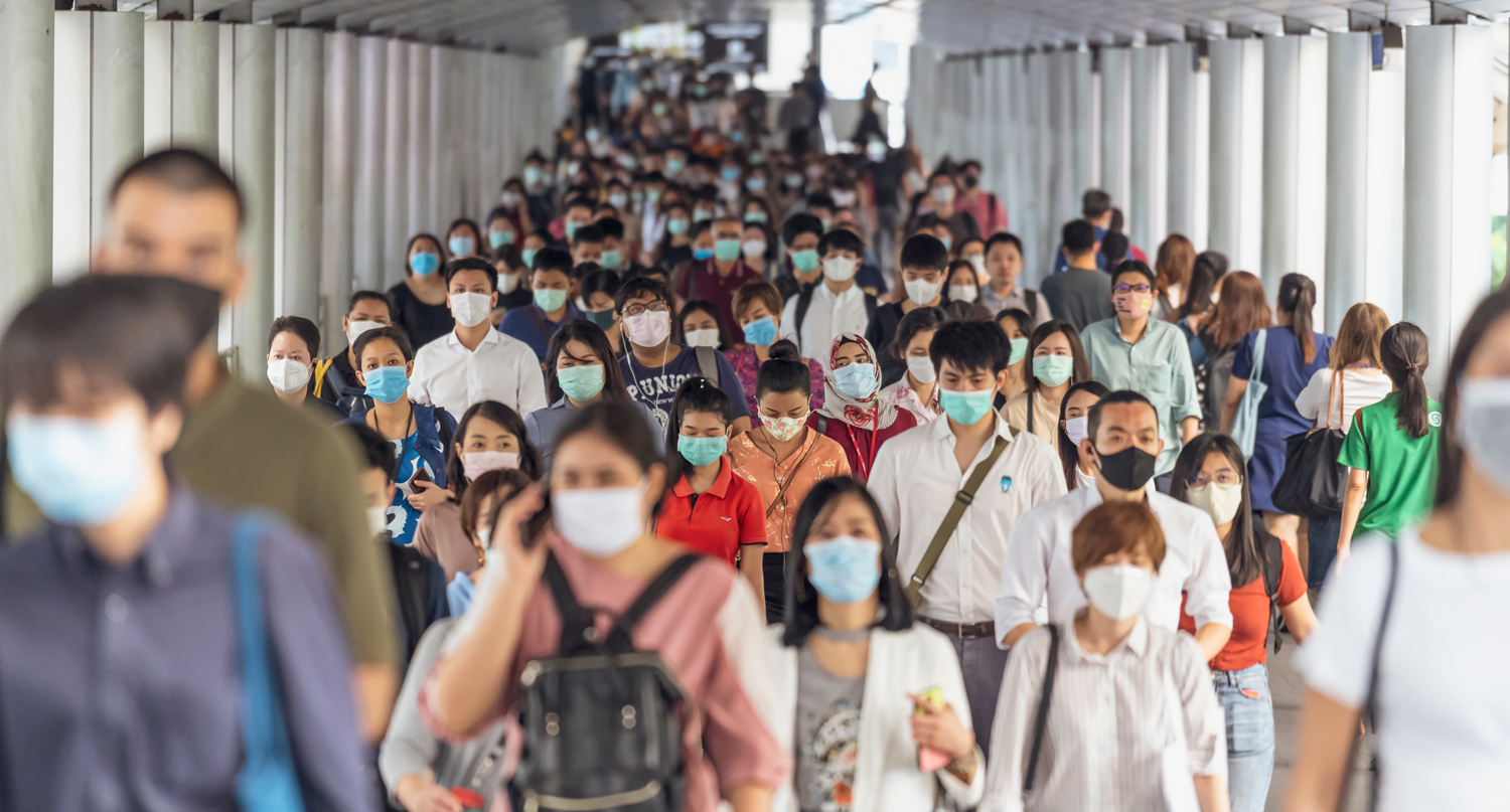 新冠疫情期間的人群