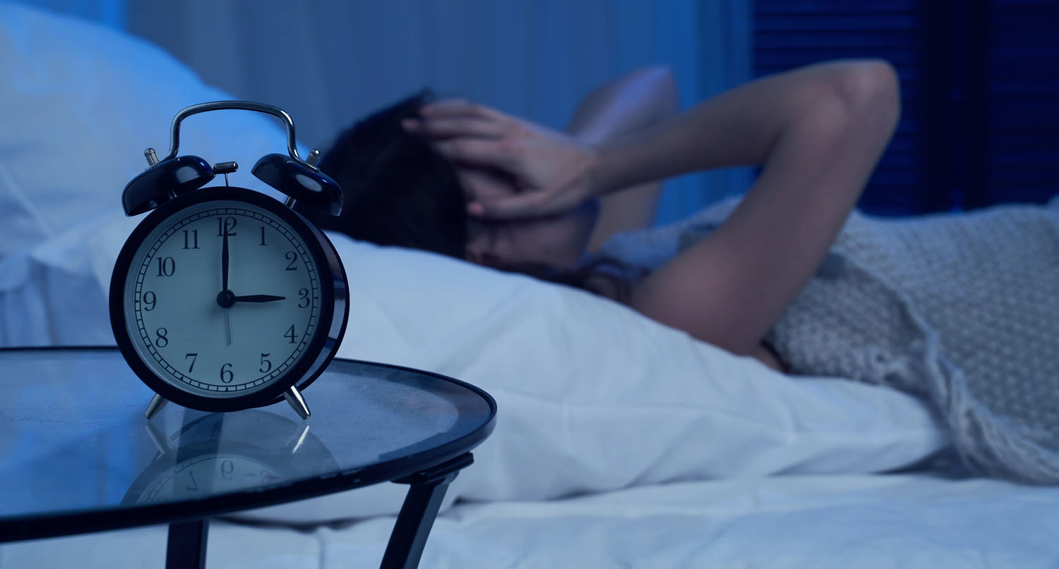 A women suffering insomnia
