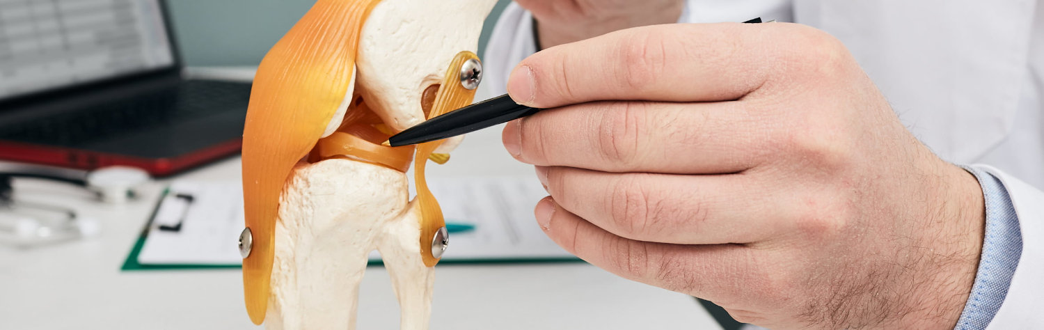 doctor explaining a ligament