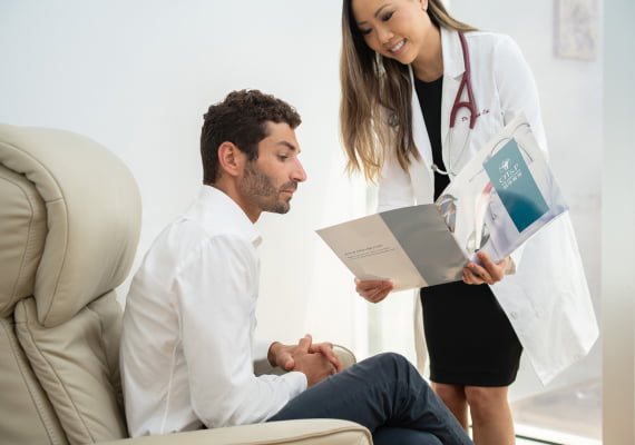 patient checking ot&p pamphlet