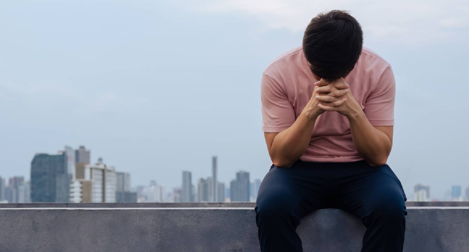 A young man with suicidal thoughts 