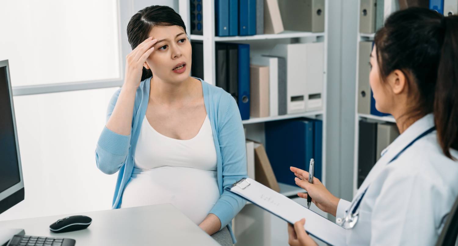 孕婦在產科檢查期間感不適