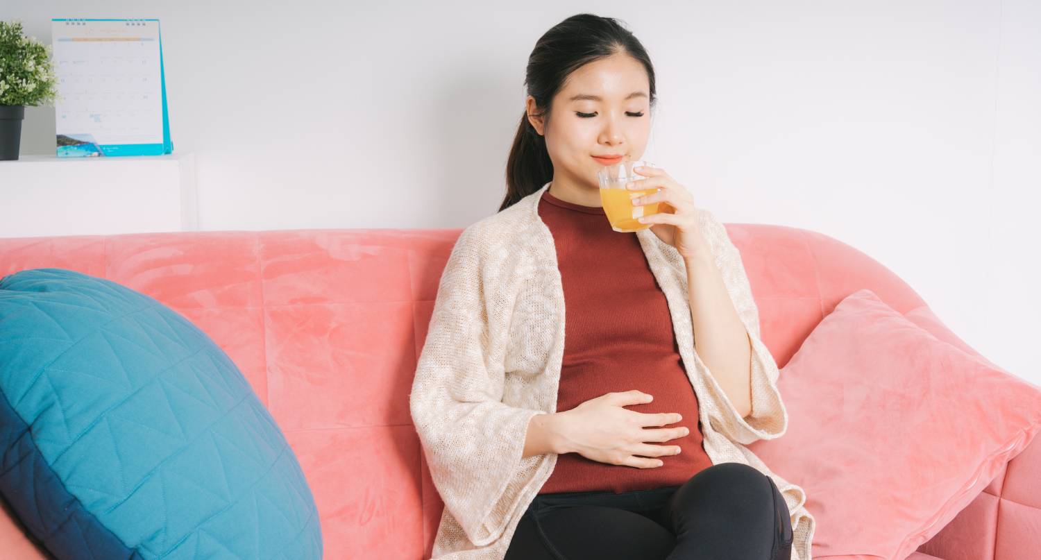 年輕孕婦在家中休息